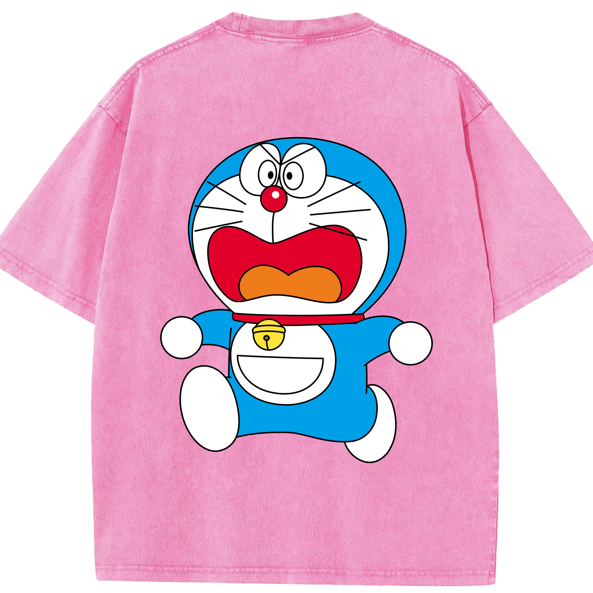 （画像用） ドラえもん Doraemon 綿100% ヴィンテージ風 半袖Tシャツ（背面プリント）